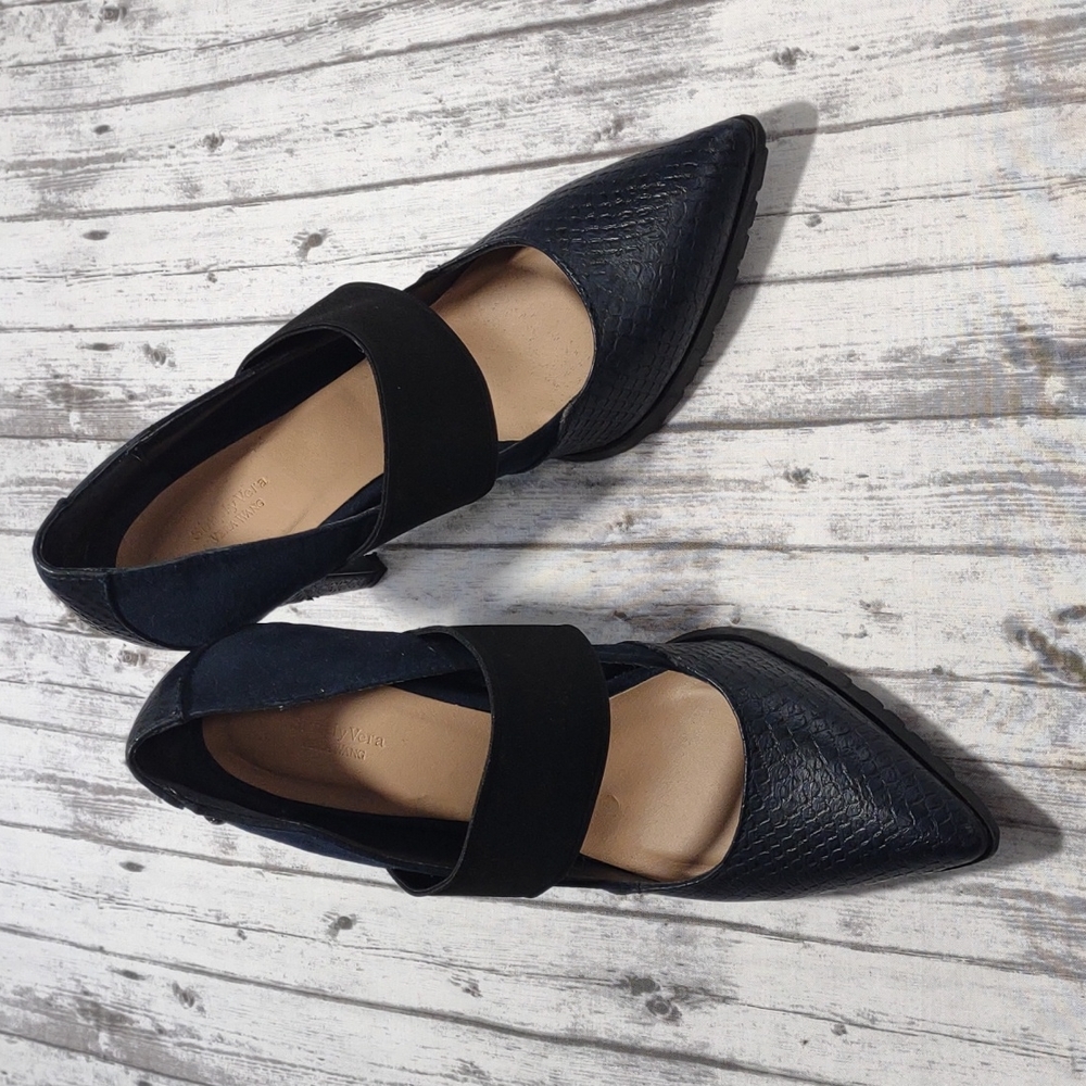 Very Wang Navy Blue Heels
